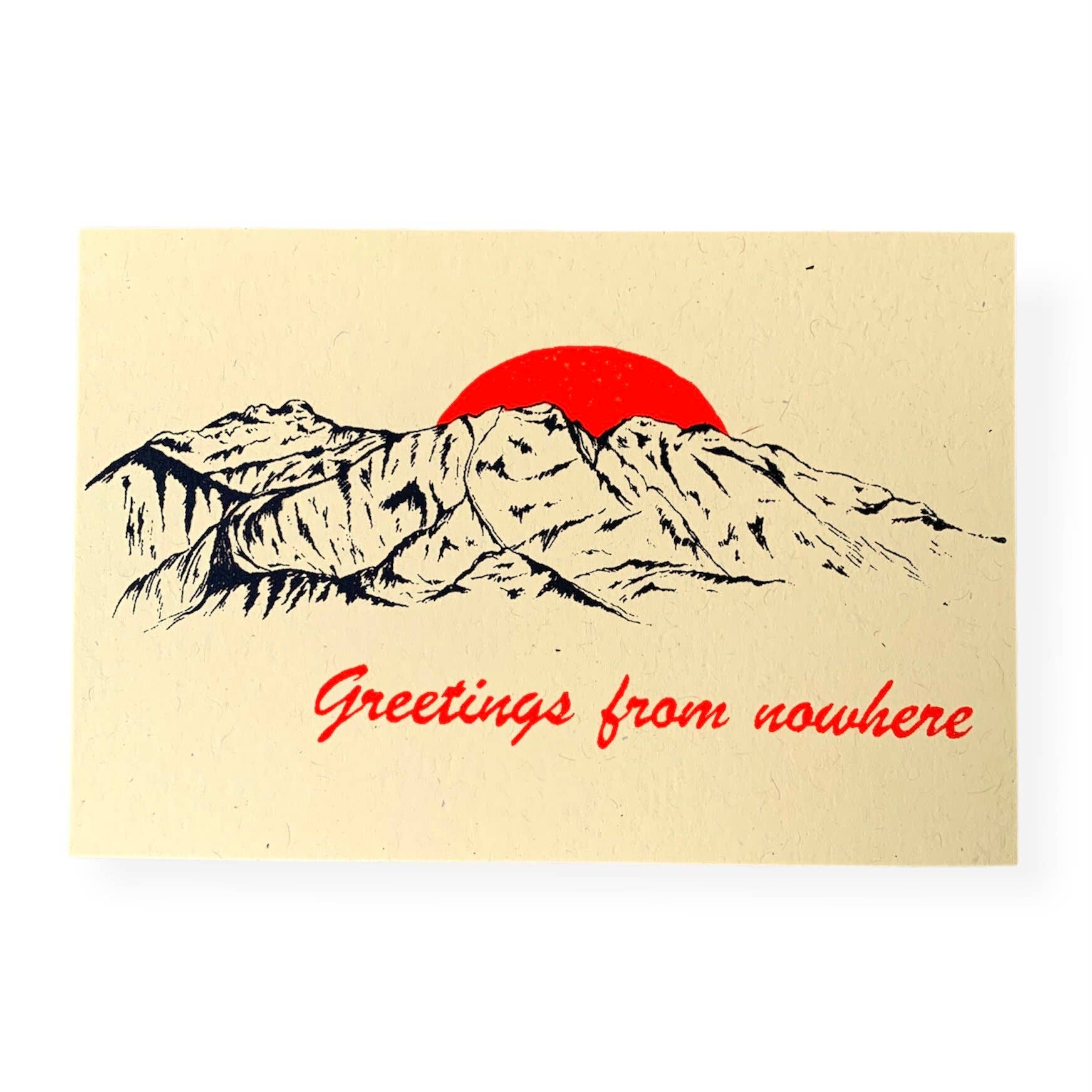 Salted Teeth - Wholesale Postcard - Greetings from Nowhere – Screen Printed Post Card1
