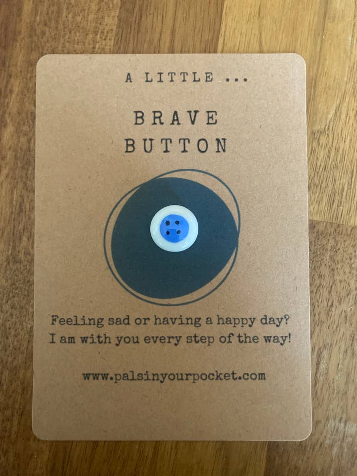 Back To School Brave Button Charm With Notecards for wholesale by Pals in your Pocket