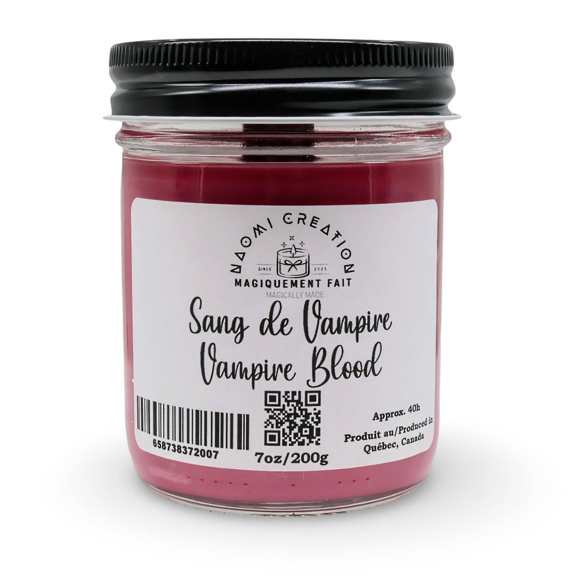 Arômes & Évasions – wholesale Jar/filled candle – Scented Candles - Vampire Blood - Wood Wick0