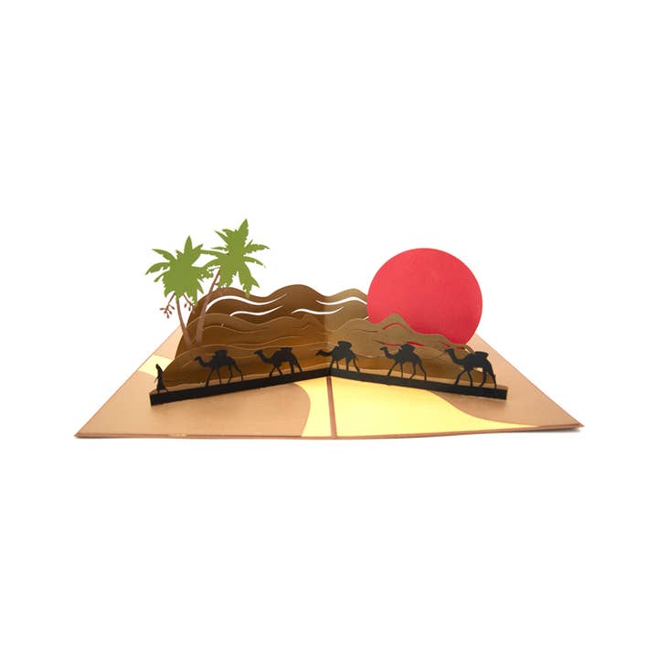 Desert Scene - 3D Pop Up Abra Card for wholesale by Abra Cards