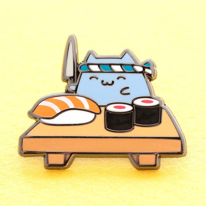 Sushi Cat Enamel Pin for wholesale by Robot Dance Battle