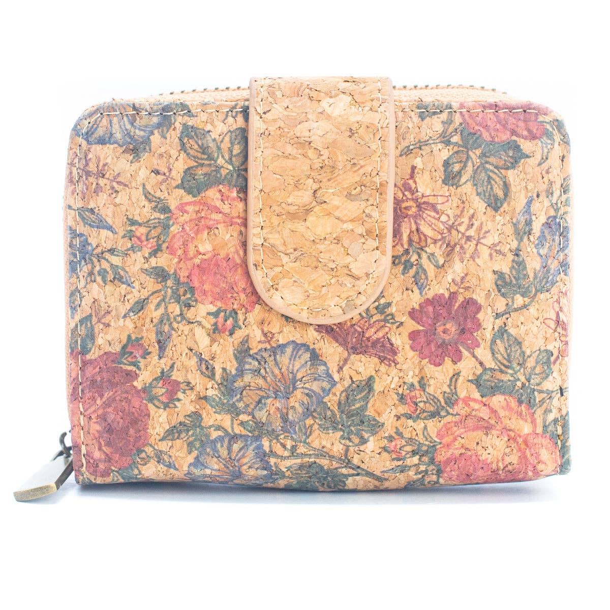 Meninas Bonitas Cork - Wholesale Wallet - Women's - Natural Cork Printed Women's Short Card Wallet BAG-22386