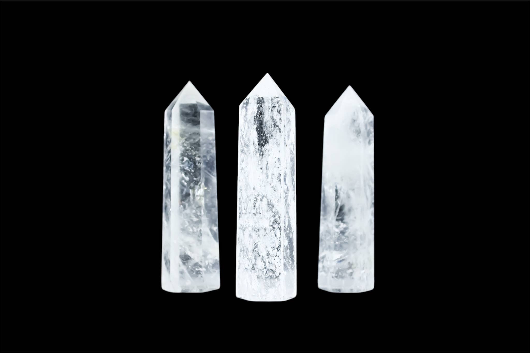 Quasar Gems USA - Wholesale Spiritual Stone/Crystal - Clear Quartz Tower Obelisks 6 Sided  1