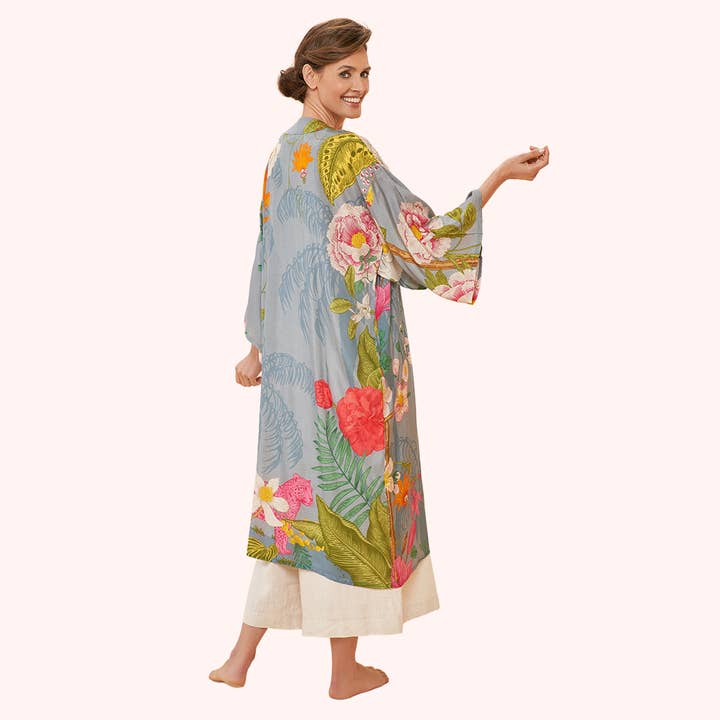 Tropical Flora & Fauna Kimono for wholesale by Powder Design inc - US