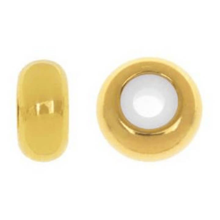 8mm x 4mm Large String-On Clasp - With 2.5mm Silicone Grommet - Sold by the Piece - Multiple Finishes - SOC4 for wholesale by Continental Beads