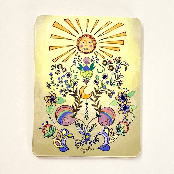 Pegatina Sun Glow, pegatinas, vinilo de 3-3.5 pulgadas, diosa del sol para venta al por mayor de Cynla