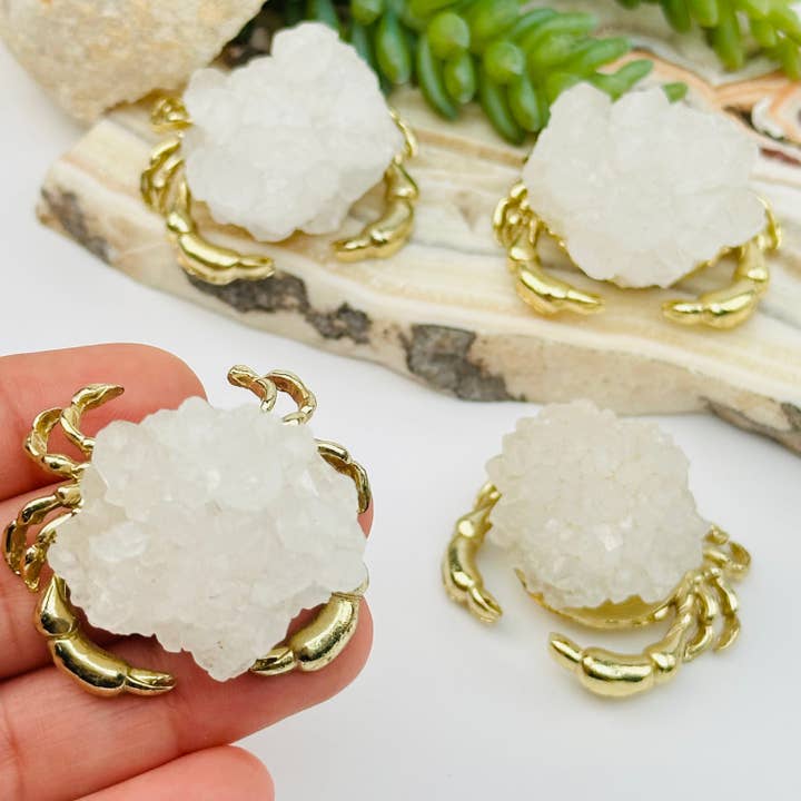 Crystal Quartz Cluster Gemstone Crab for wholesale by Rock Paradise