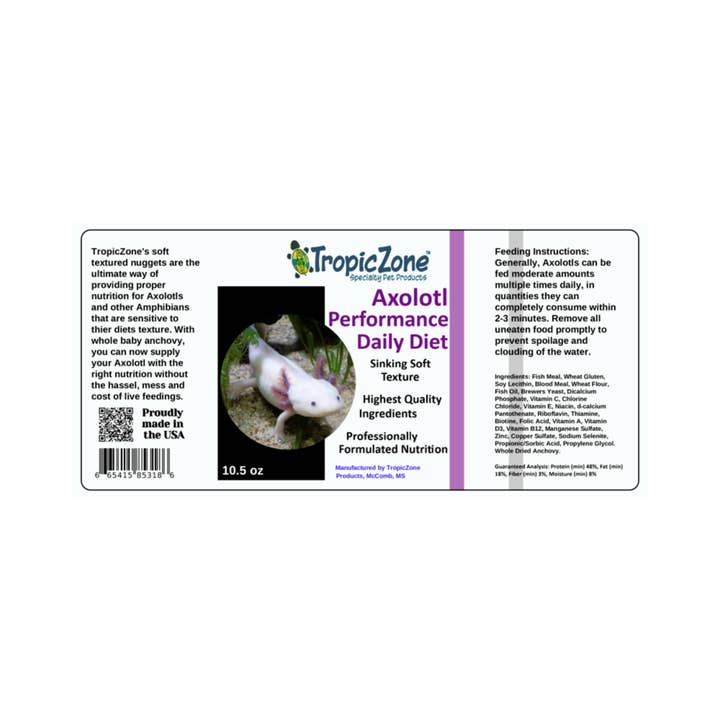 TropicZone - Vente Nourriture – hors chat et chien - Régime Quotidien de Performance Axolotl TropicZone7