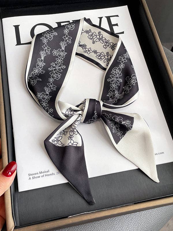 ShieldChic - Wholesale Scarf - Women's - Contrast Color Flower Print Scarf10