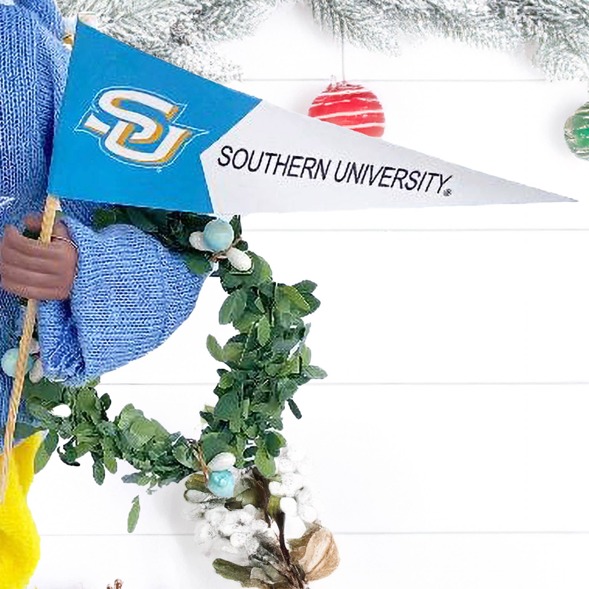 Santa’s Workshop Inc. - Wholesale Christmas Decoration - 12" Southern University Proud Santa2