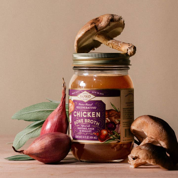 Fond Regenerative - Wholesale Broth - Shiitake & Sage Pasture-Raised Chicken Bone Broth 14oz3