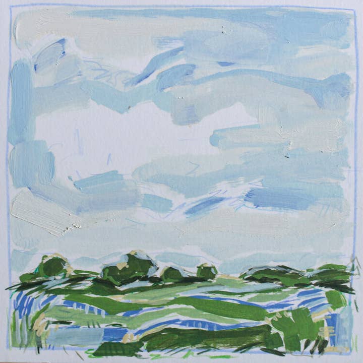 Blue Texas Sky Square Print for wholesale by Elizabeth Sage Art