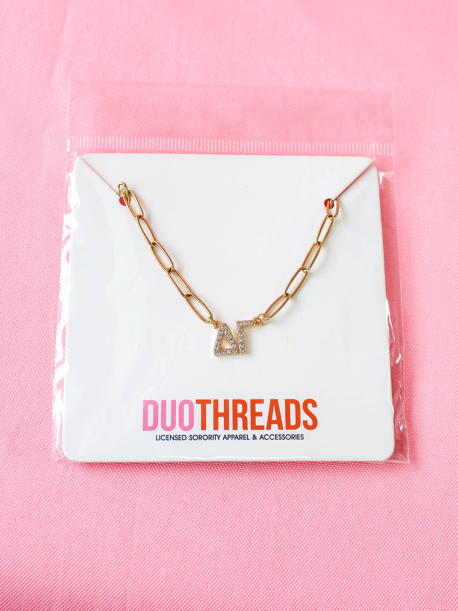 Duo Threads - Wholesale Pendant/Charm Necklace - Rhinestone Sorority Necklace11