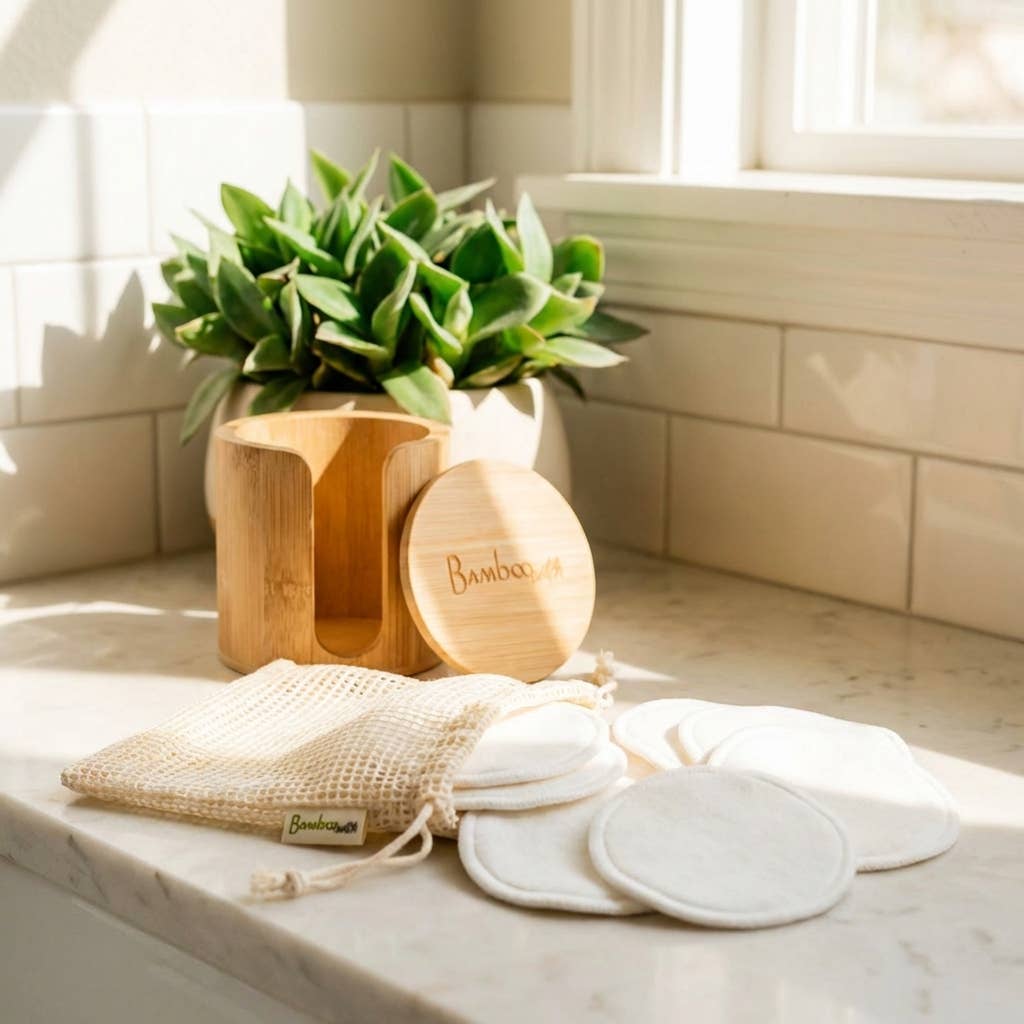 Bamboo Switch - Wholesale Cotton Pad - Set of 20 - Reusable Bamboo Facial Rounds | Faire Market2