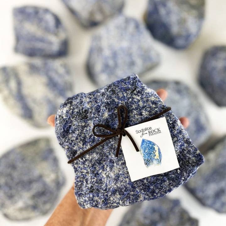 Rock Paradise – wholesale Spiritual stone/crystal – Super Size Rough Blue Brazilian Crystal Sodalite Chunk