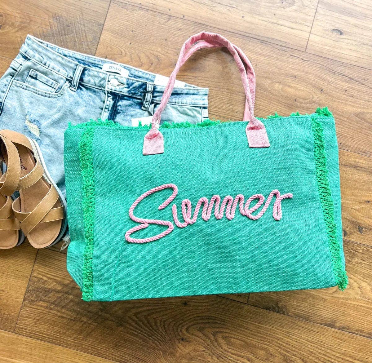 MiMi Wholesale - Vente Tote bag – femme - Sac fourre-tout d'été à franges en corde cousue MB02047