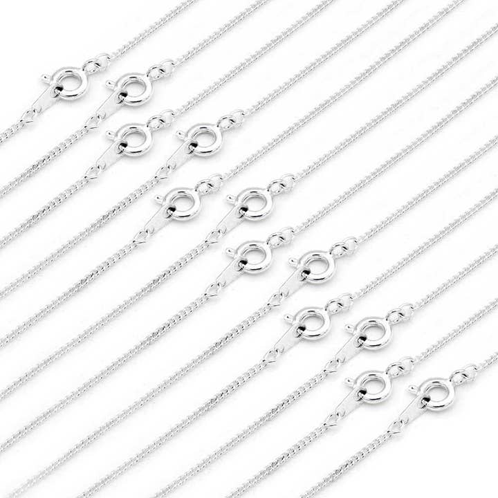 Förpackning med 12 silverpläterade ormkedjehalsband - 23 tum för wholesale av RM Trading
