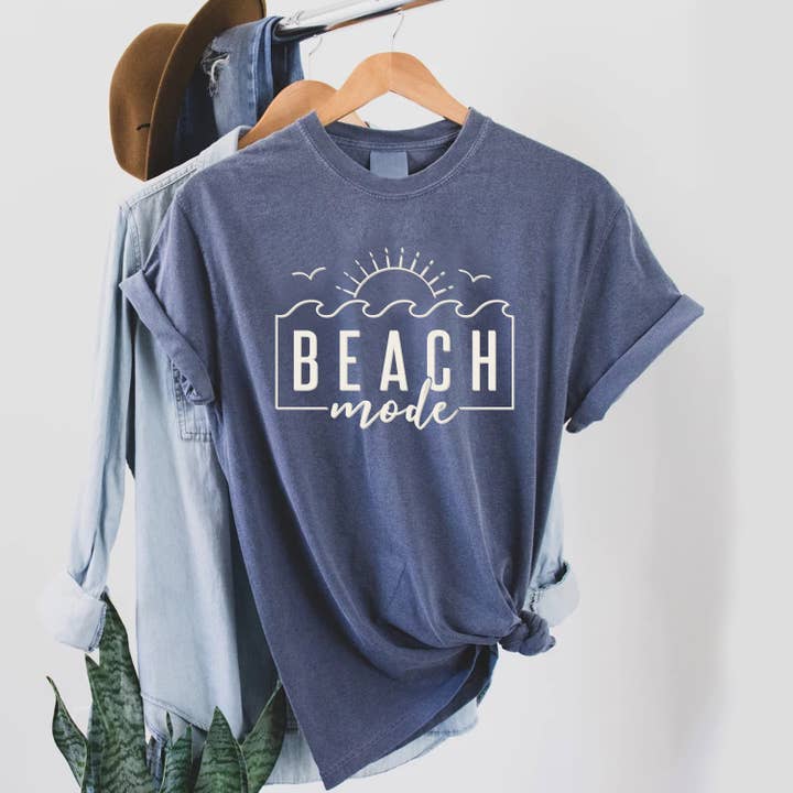 Strandtilstand Kystgrafik Kvinders Komfort T-shirt for engroshandel hos STARCHIS