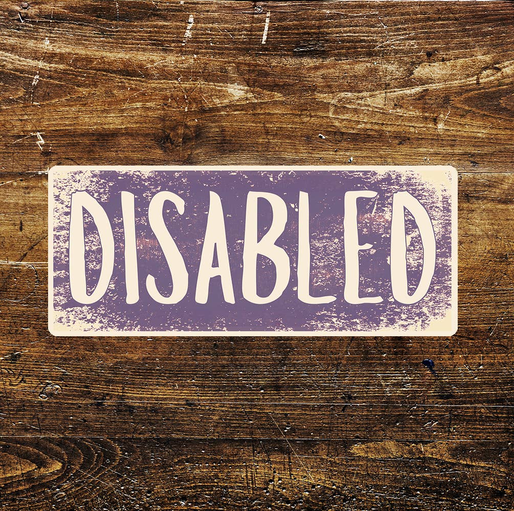 The British Metal Signs Company - Vendita all'ingrosso Cartelli - Targa in metallo con avviso per disabili0