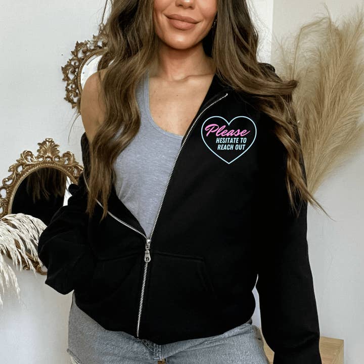 Felpa con cappuccio Please Hesitate per la vendita all'ingrosso da parte di Sweetees Apparel