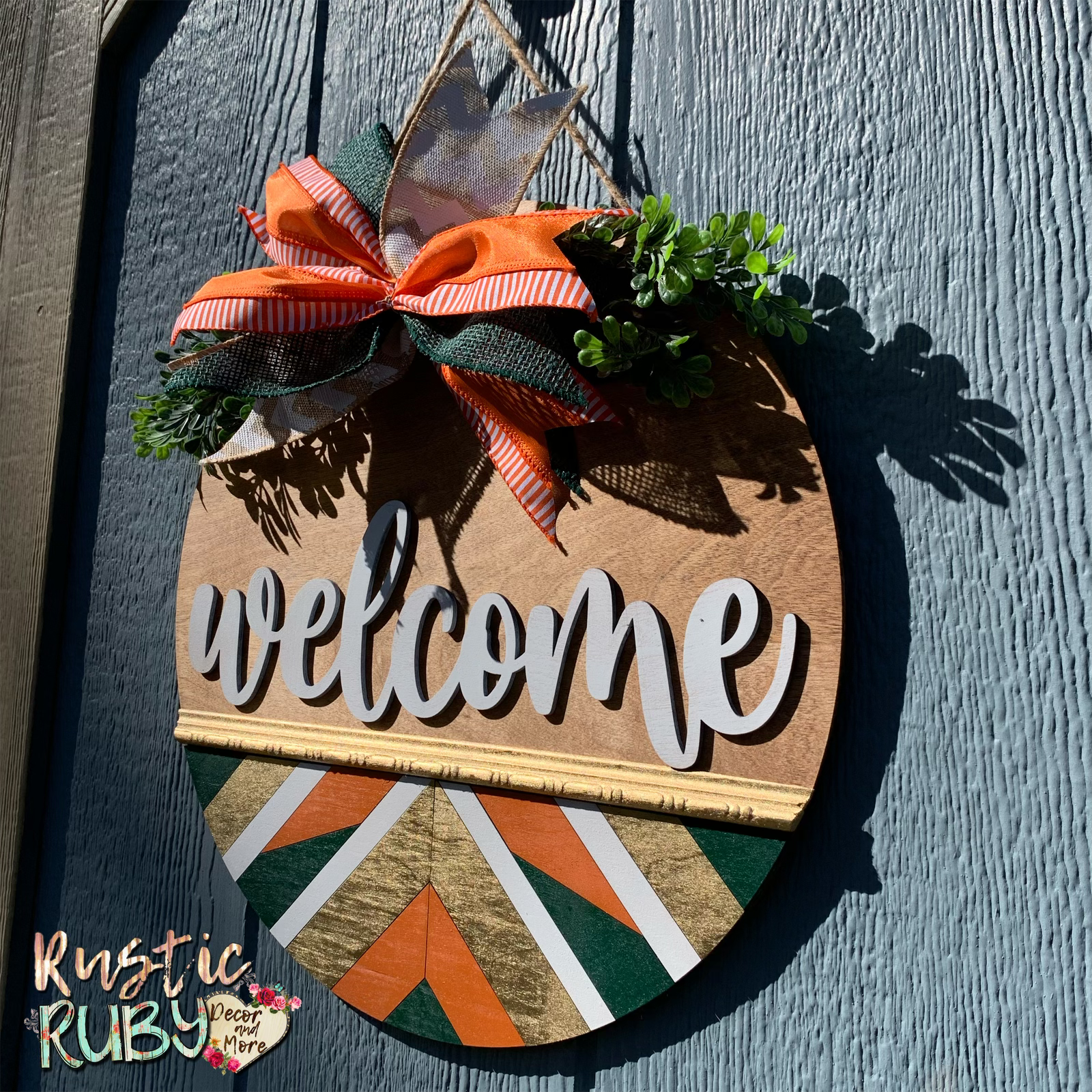 Rustic Ruby Decor and More LLC - Wholesale Door Hanger - Bronzed Geometric Door Hanger11