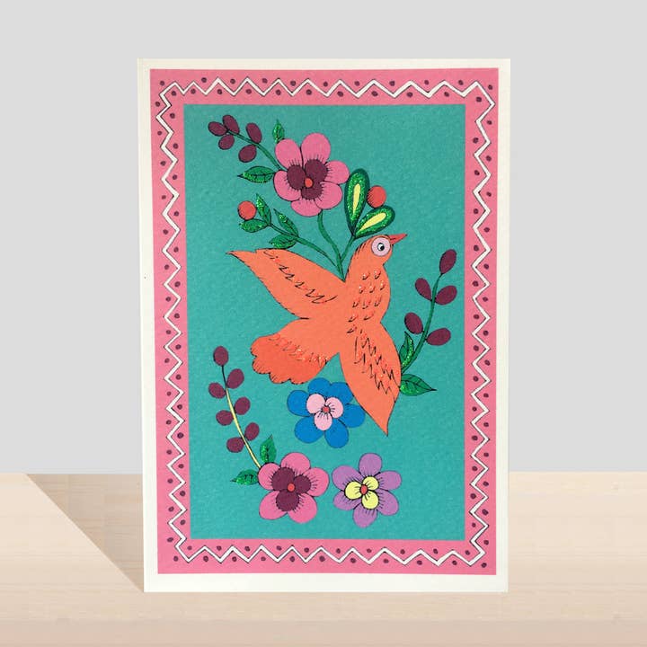 Rosie Wonders - Vente Carte de vœux classique - Carte Folk Bird0