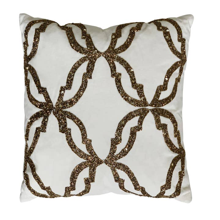 Noori Rug - Wholesale Throw/Decorative Pillow - Brix Throw Pillow, Ivory (18"x18"x3")