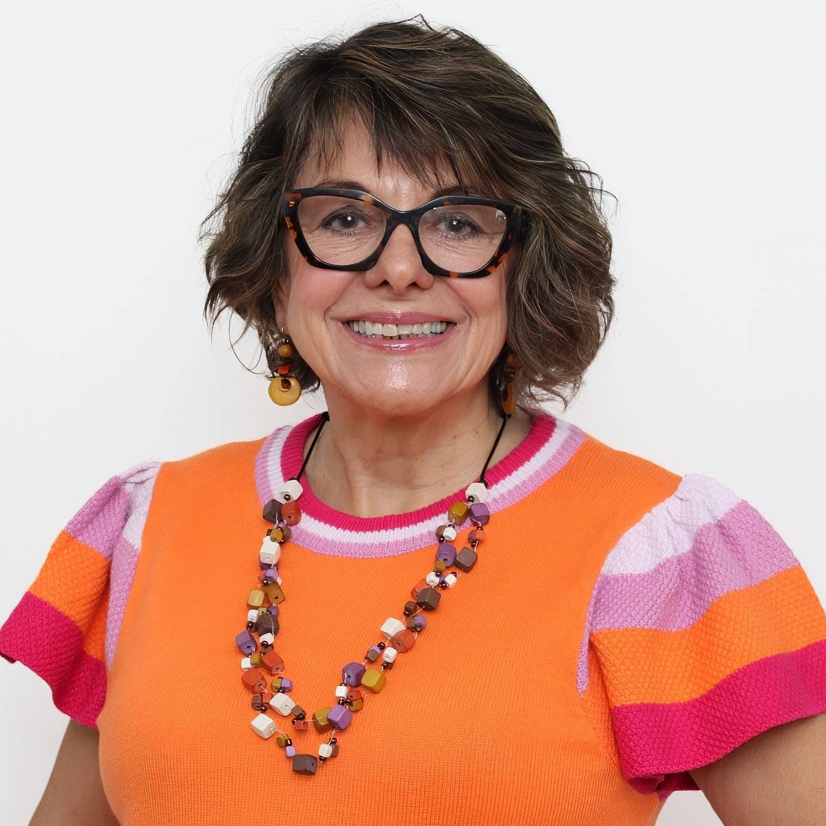 Sylca Designs - Wholesale Beaded/Pearl Necklace - Shades of Pink Lia Floating Bead Necklace1