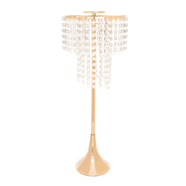 Crystal Drop Centerpieces 24.75" - Gold for wholesale on Faire