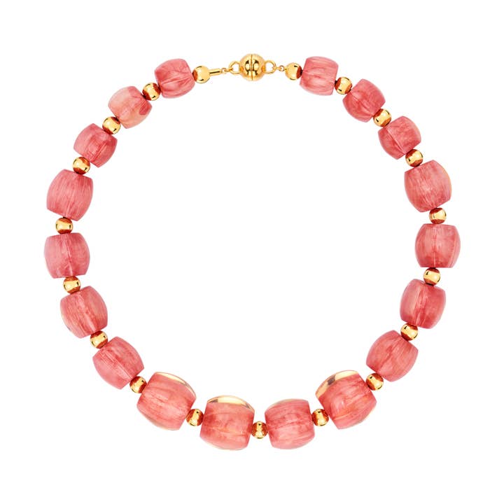 Coral Shimmer Kraal ketting voor wholesale door Gold & Honey