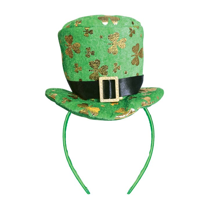 Leprechaun Top Hat Headband, One Size Fits Most for wholesale by Beistle