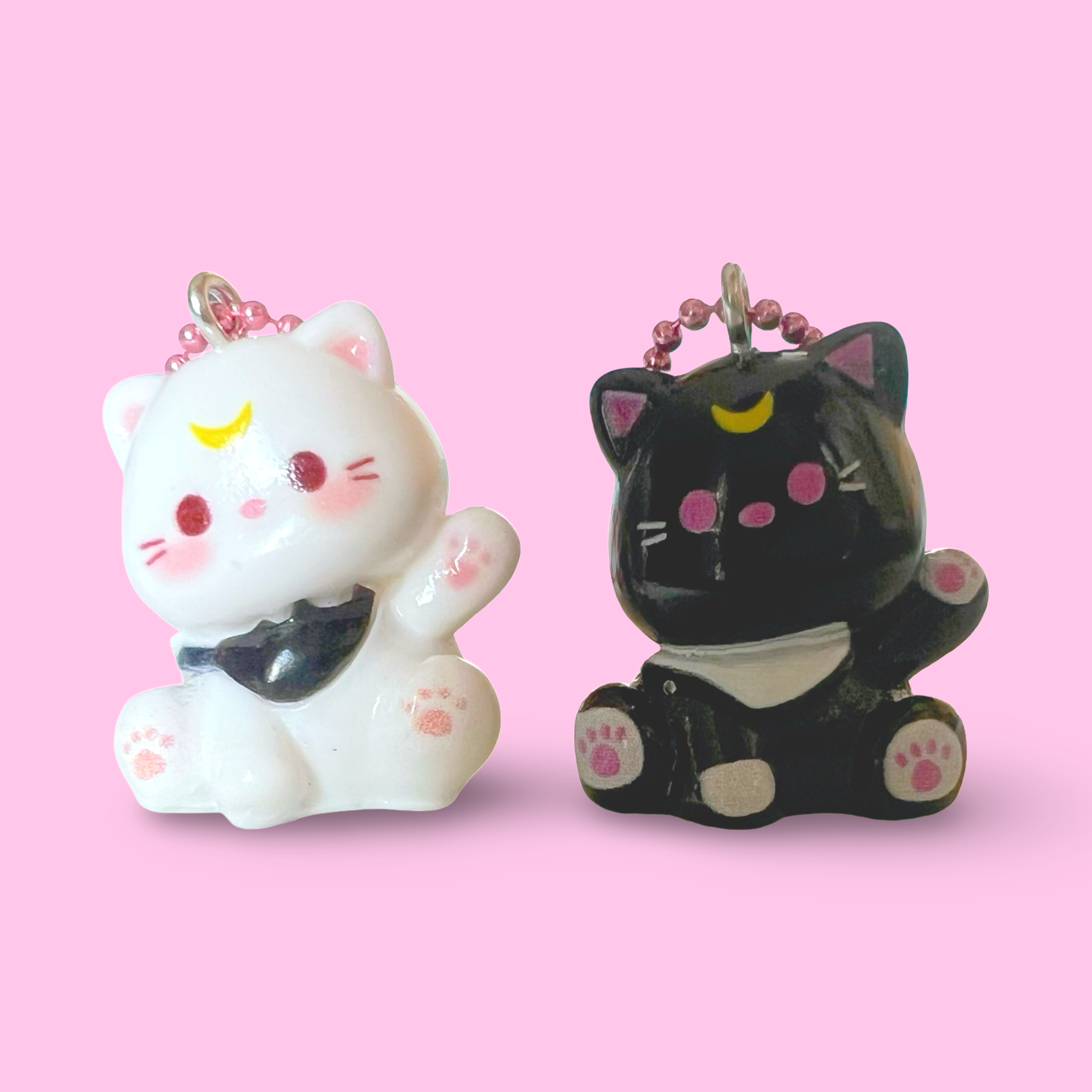 Pop Cutie Accessories & Gifts - Wholesale Kids Necklace - Kids - Lucky Moon Cat Necklace - Kawaii Handmade Halloween Anime 1