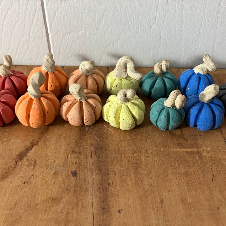 Tiny Ceramic Pumpkins for wholesale by Combustion Ceramics