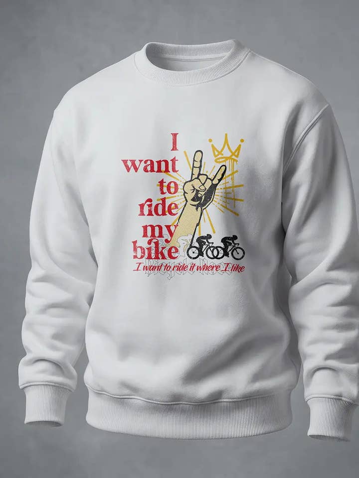 Sweat-shirt Je veux faire du vélo pour la vente par Quartelier