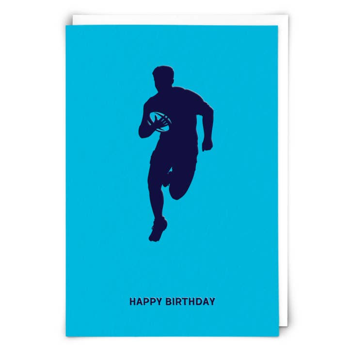 Cartão de Cumprimentos Azul de Rugby por atacado de Redback Cards UK