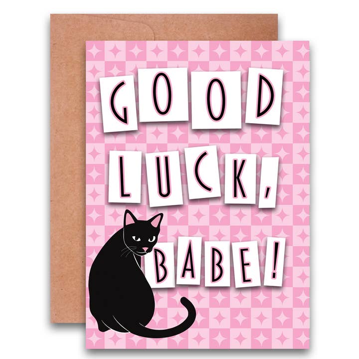 Good Luck, Babe! Card for wholesale by Carlee Ingersoll