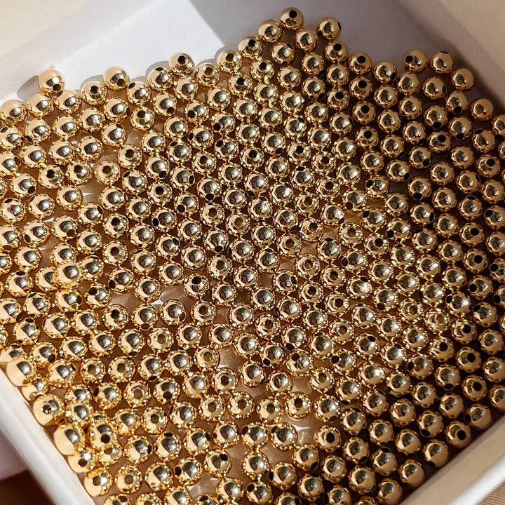 Js Wholesale Jewelry - Wholesale Beads - 14K Gold Filled Non Tarnish Spacer Beads, High Quality 4mm G3