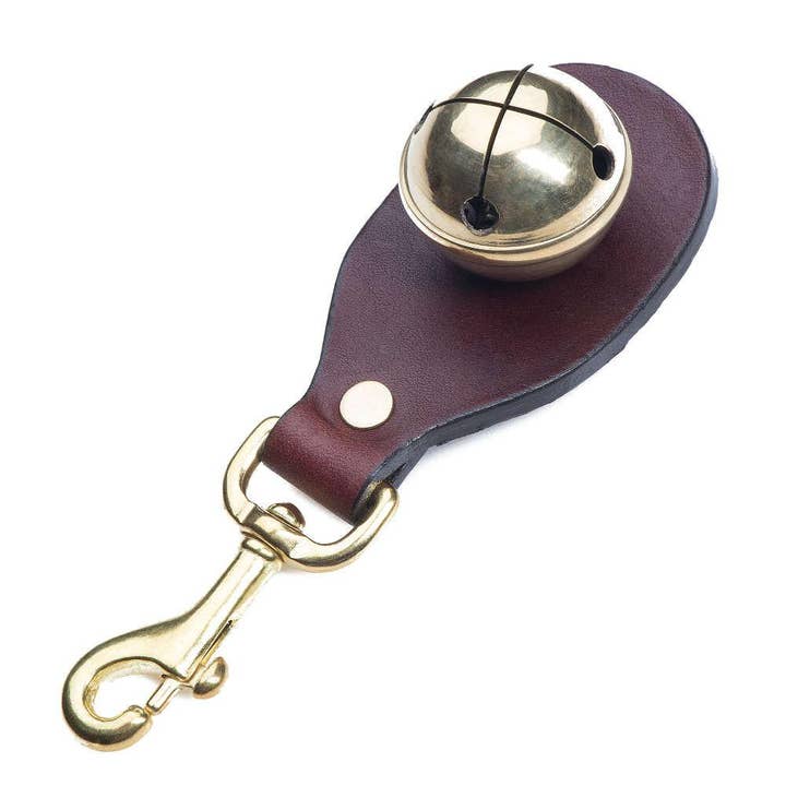 Mendota Pet - Wholesale Pet Training Whistle - Dog - Leather Snap Bell - 1 3/4" x 5" - Chestnut