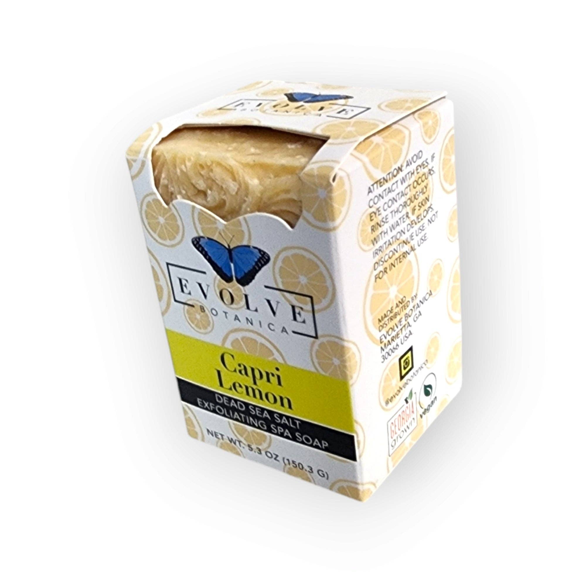 Evolve Botanica – Engroshandel Sæbestykke – Capri Citronsaltbar - Eksfolierende Citrus Dødehavssaltskrub10