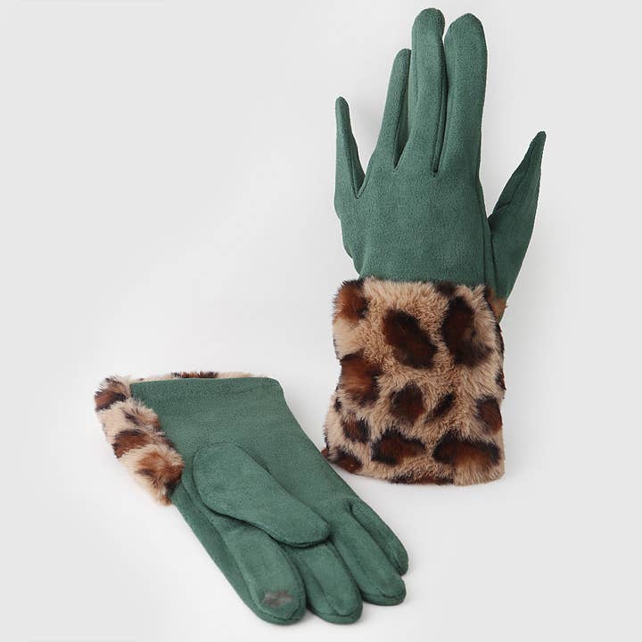 3AM BY H&D ACCESSORIES - Wholesale Gloves - Women's - Faux Suede Gloves With Faux Fur