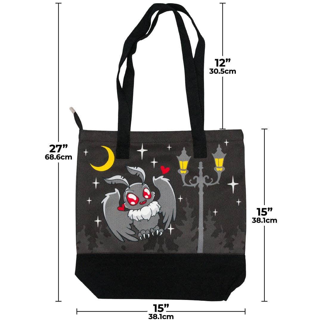 FootClothes LLC - Wholesale Tote Bag - Unisex - Cute Mothman Tote Bag2