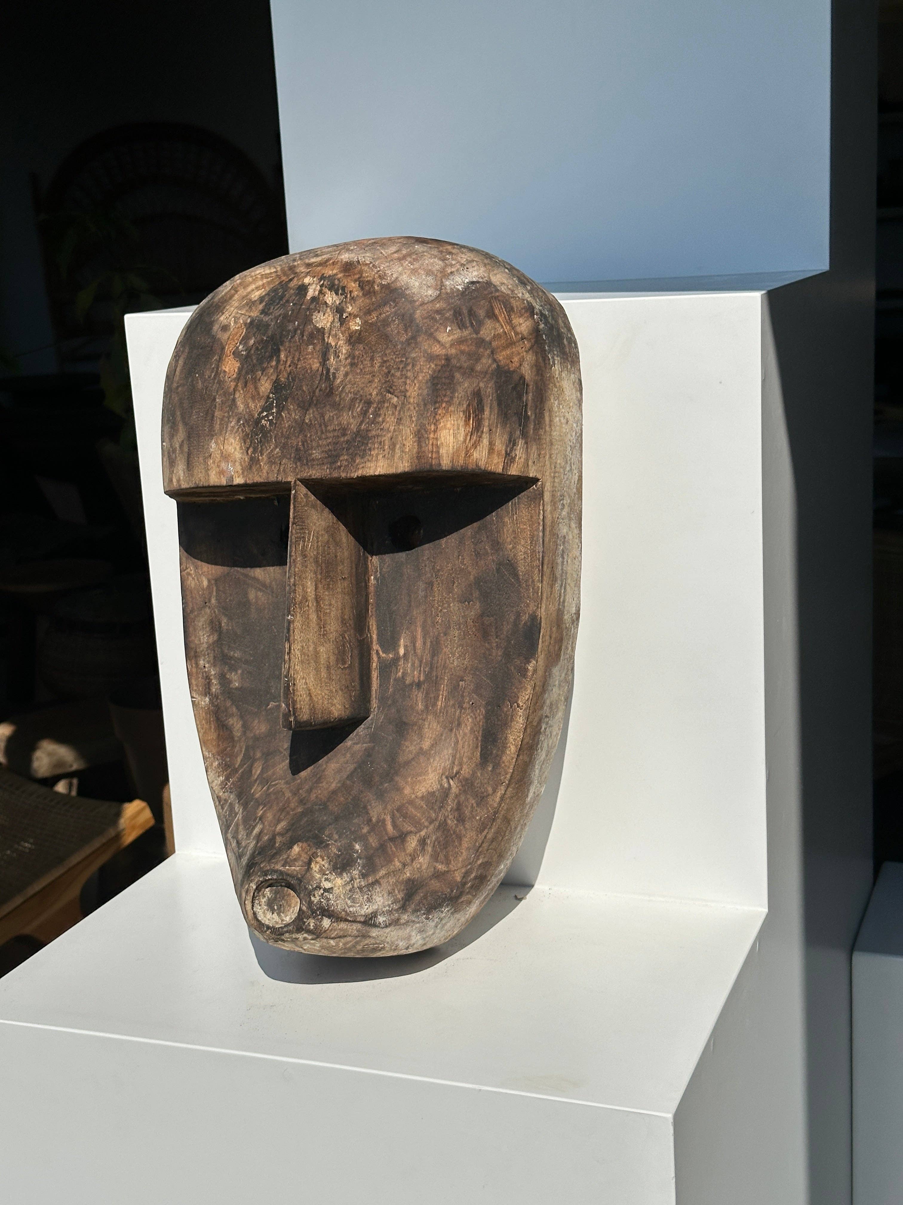Office Objets – wholesale Skulptur – Stor Timor-mask i patinerat trä, höjd ca 50 cm (3 stycken)2