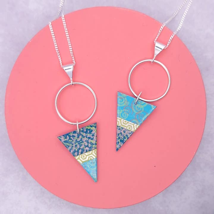 Triangle Pendant - Tropical Turquoise for wholesale by Circle & Dash