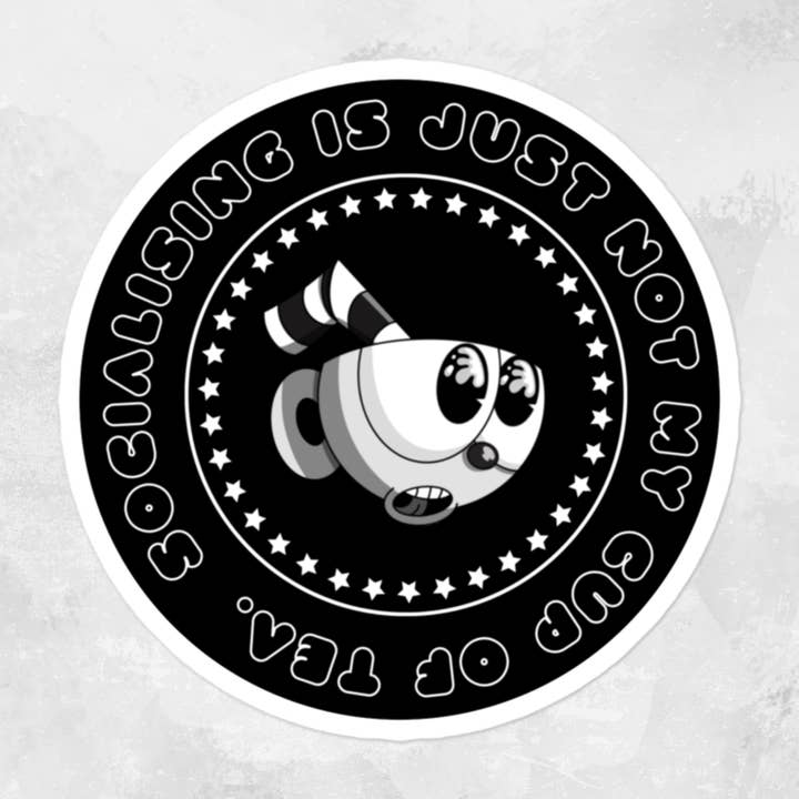 Socialising Sticker for wholesale by Elder Emo Club