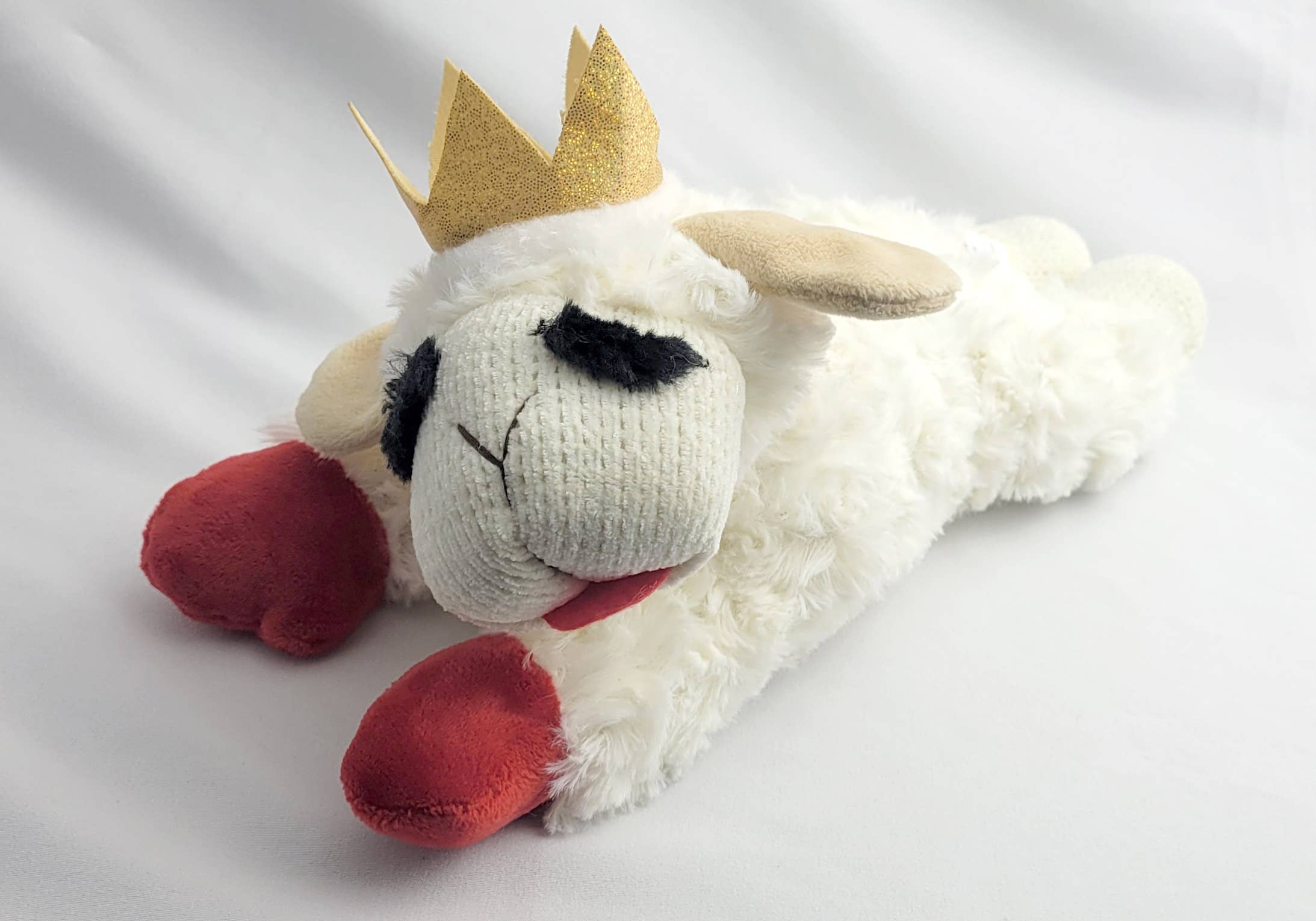 Pet Palette Distribution - Wholesale Pet Plush Toy - Dog - Exclusive! Lamb Chop with Crown Medium 10.5" Plush Dog Toy1