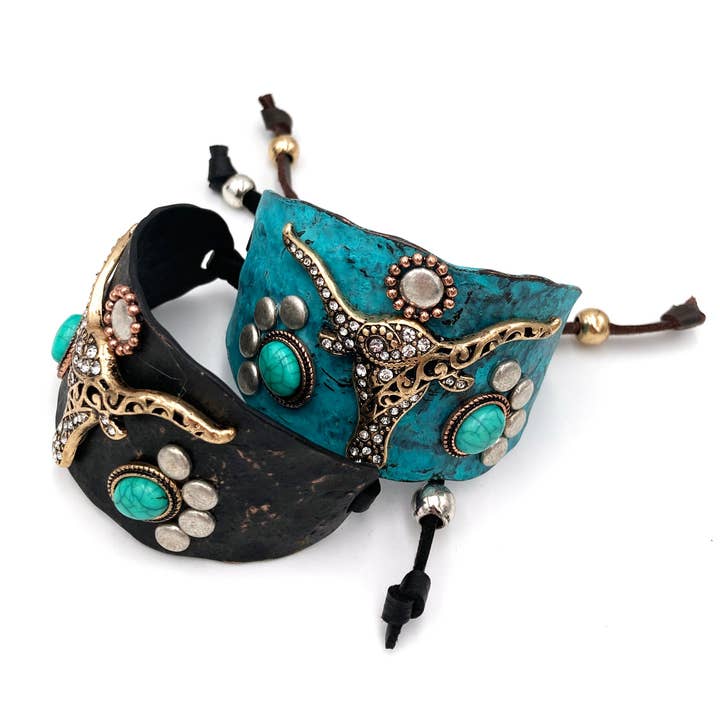 Longhorn Turquoise Western Bracelet Cuff and other Purchase Wholesale beads and stones. Free Returns & Net 60 Terms on Faire trending on Faire.