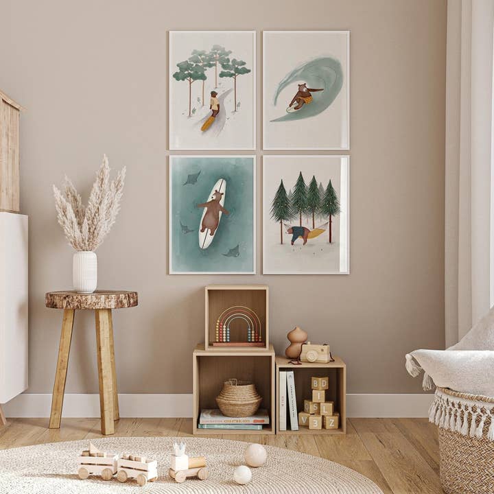 Äventyrskonsttryck Set om 4 - Utomhusrumsdekor för wholesale av Urchin Bay