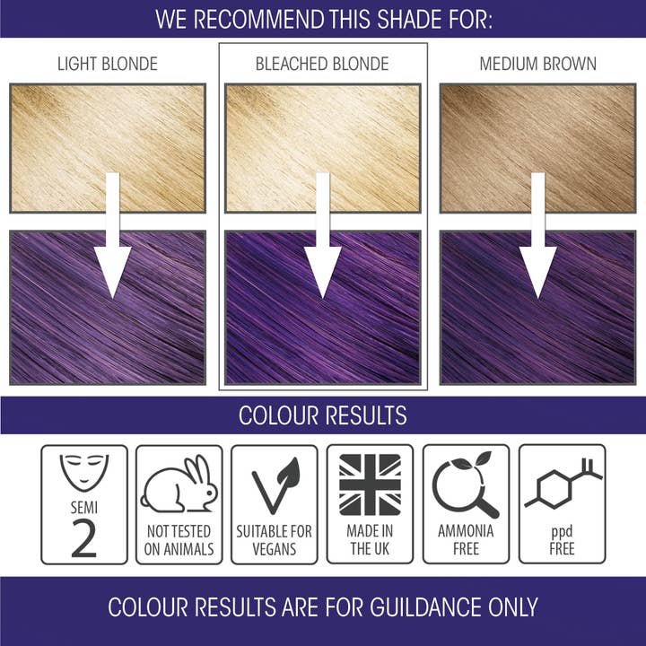 Smart Beauty Shop – Engroshandel Hårfarve – Ren lilla levende semi-permanent hårfarve