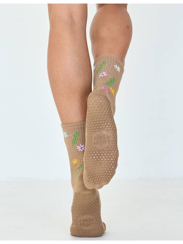 LUCKY HONEY - Wholesale Socks - Women's - Wild Flower Multi Tan