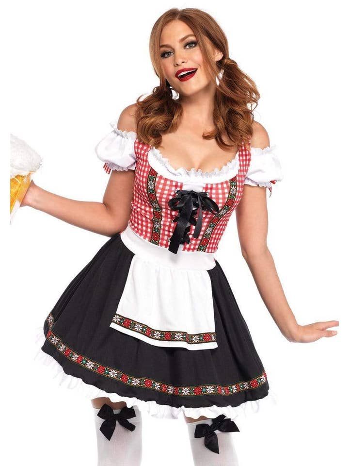 Multicolor Beer Garden Babe Dirndl Costume for wholesale on Faire